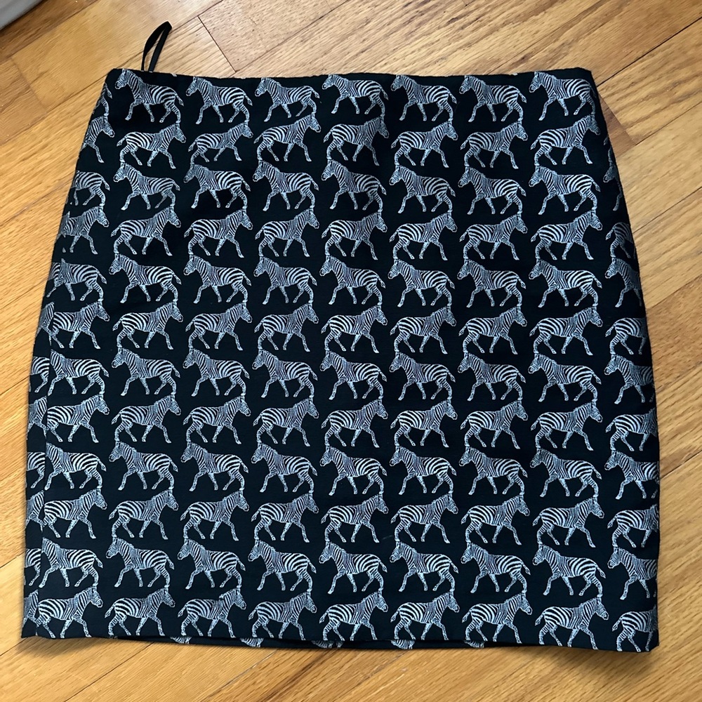 J. Crew Zebra Pencil Skirt